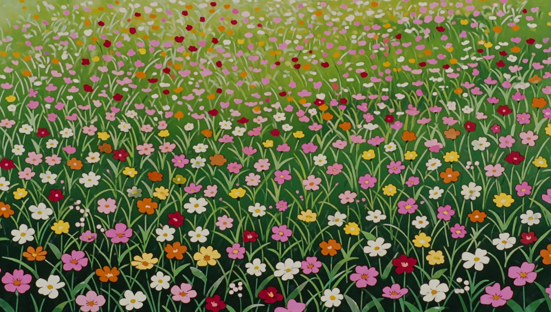 A painted meadow of wildflowers