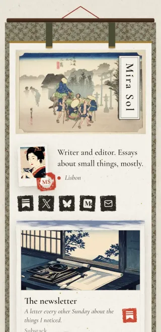 A Posy page in the Washi look, on a phone